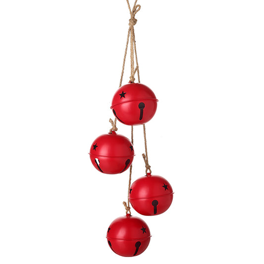 RED ROUND METAL CUT OUT BELLS