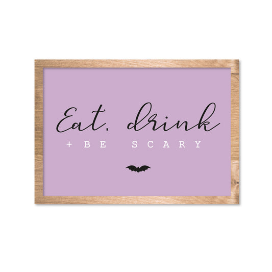 Eat Drink + Be Scary Framed Print