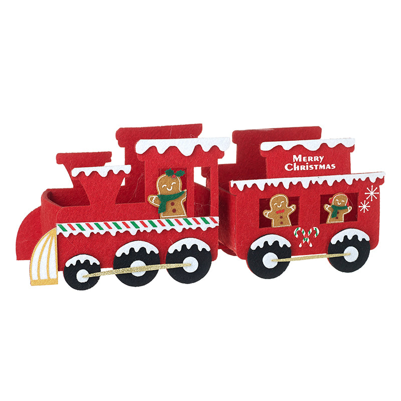 Merry Christmas Gingerbread Felt Train