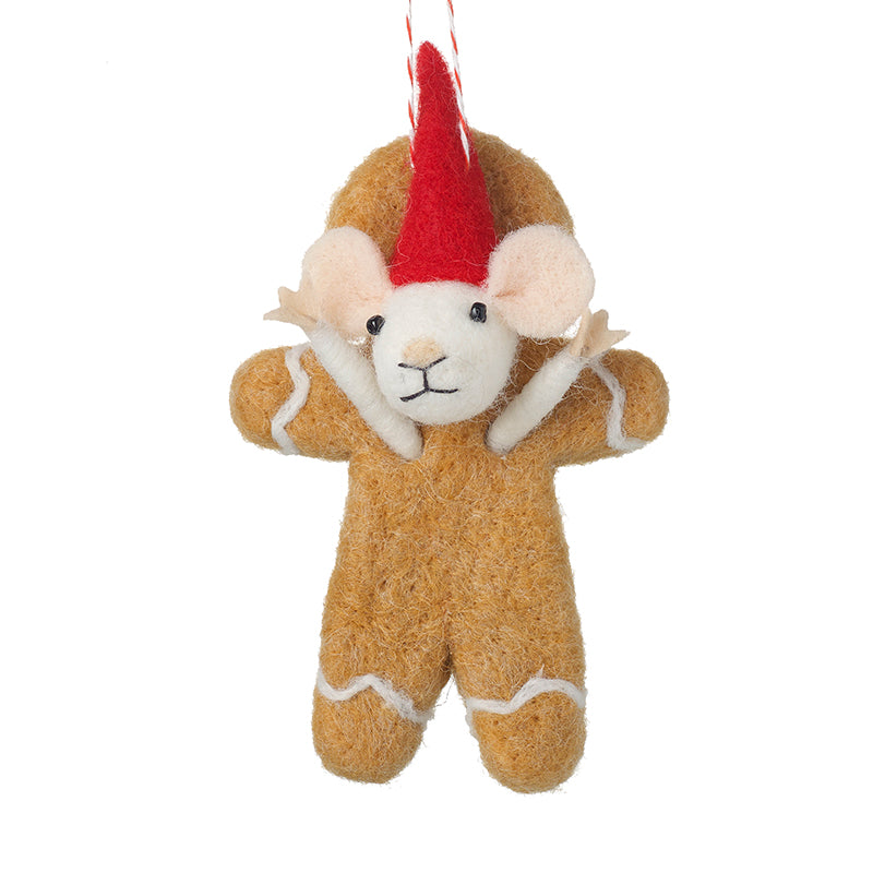 Wool Gingerbread Mouse
