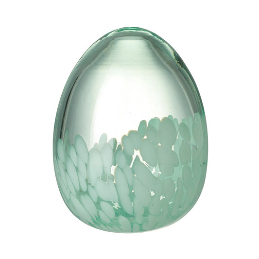 Patterned Glass Egg Large