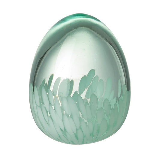 Patterned Glass Egg Small