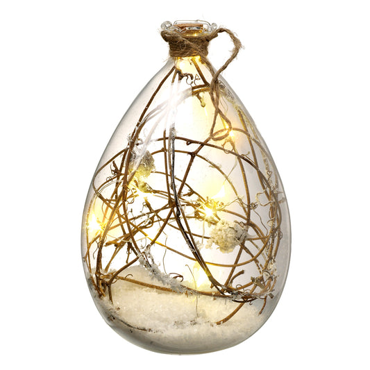 Glass Bauble With Led