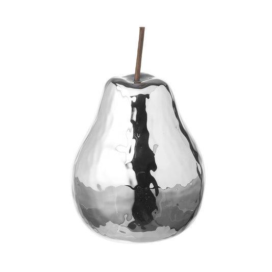 Ceramic Silver Pear Decoration