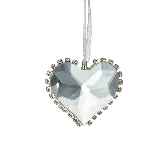Glass Heart With Diamond Edge Effect