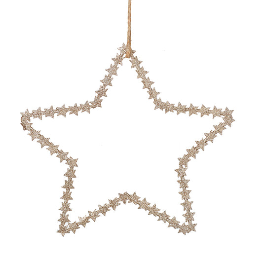 Gold Metal Star Made Of Stars