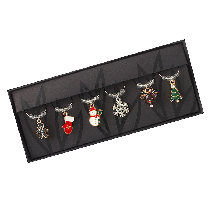 Xmas Wine Charm Set
