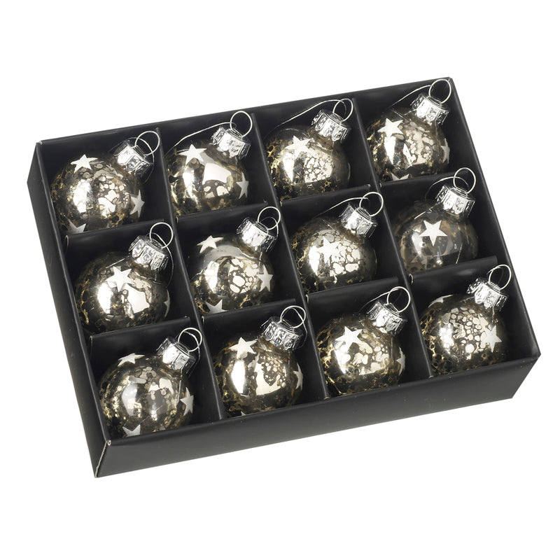 Gold Christmas Bauble Box Set