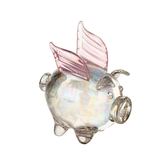Glass Pig With Wings