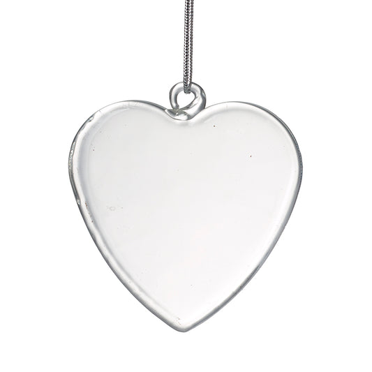 Plain Glass Heart Hanger