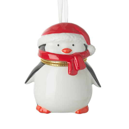 Porcelain Penguin Trinket Box