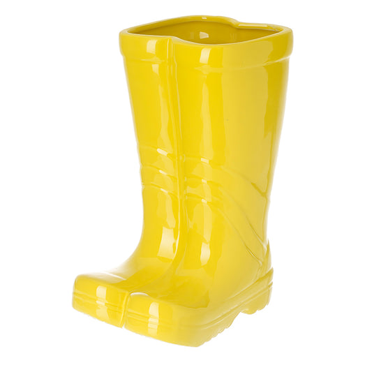 Small Ceramic Yellow Wellington Plantpot