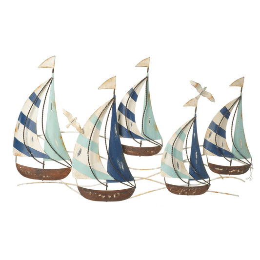 Metal Boats Wall Ornament