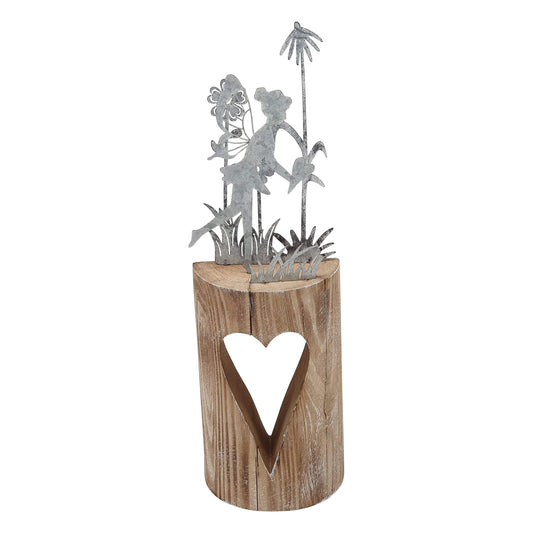 Metal Fairy On Cut Out Heart