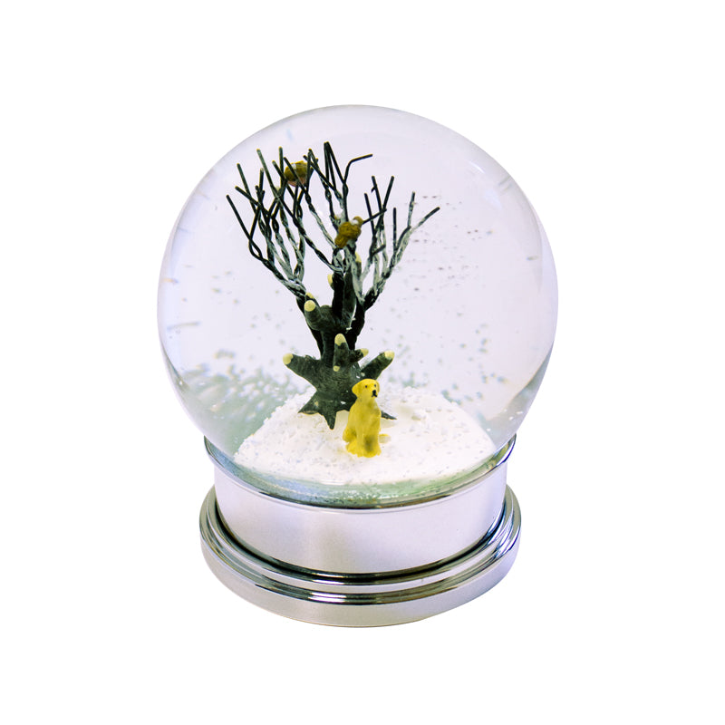 Snowglobe With Winter Scene/ Golden Dog