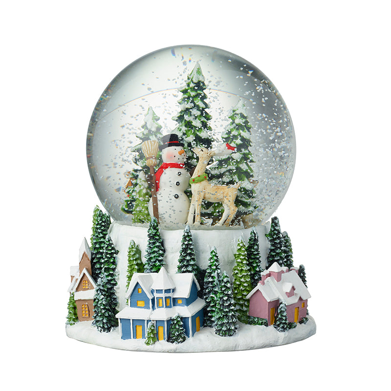 Santa/Snowman Townscape Snowglobe