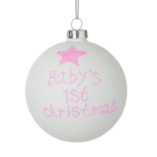 Baby Girl's 1st Christmas Bauble