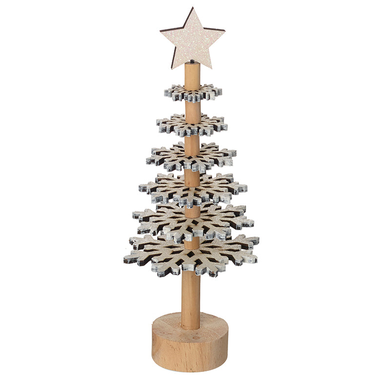 Wooden Snowflake Tree