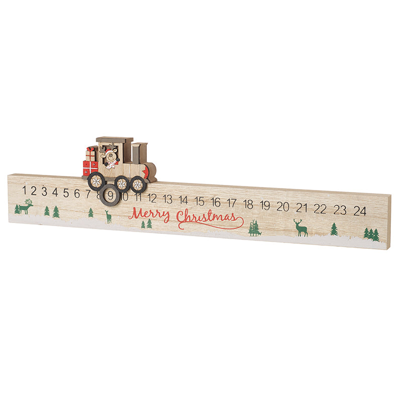 Merry Christmas Wooden Rule Train Advent