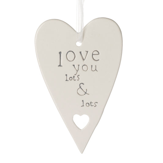 Hanging Ceramic Heart Plaque