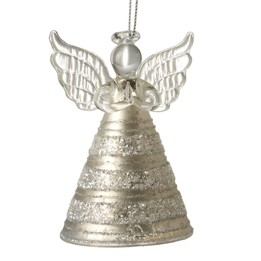 Hanging Glass Angel Decoration