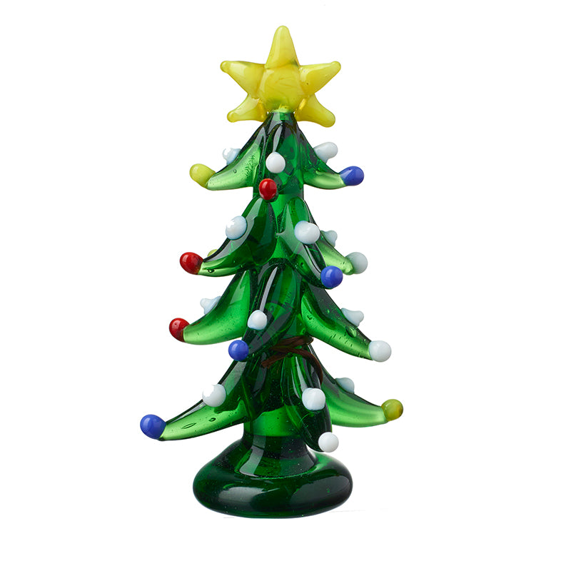 Coloured Glass Xmas Tree Deco