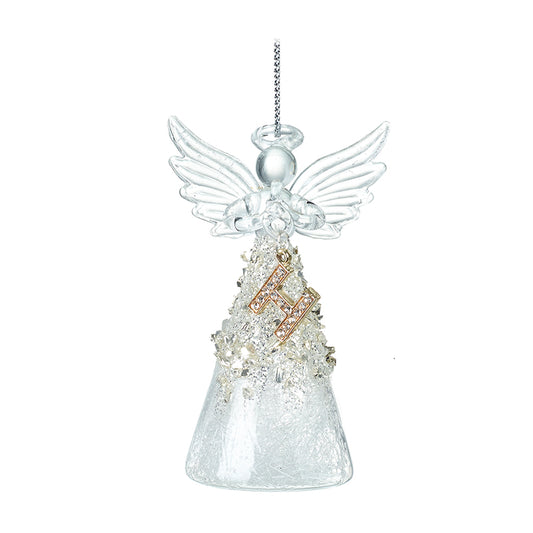 Glass Angel With Letter H