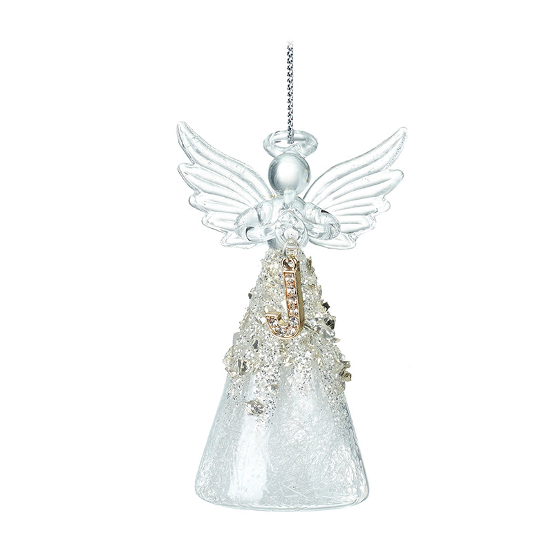 Glass Angel With Letter J