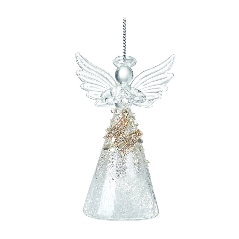 Glass Angel With Letter M