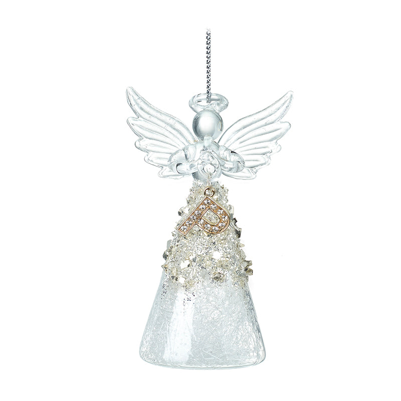 Glass Angel With Letter P