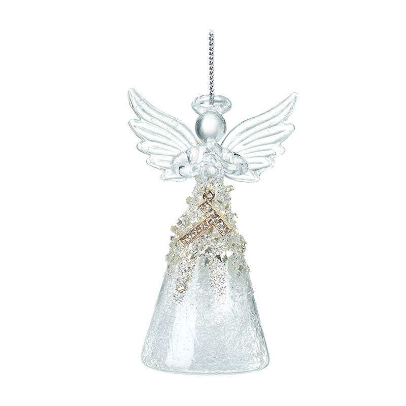 Glass Angel With Letter T