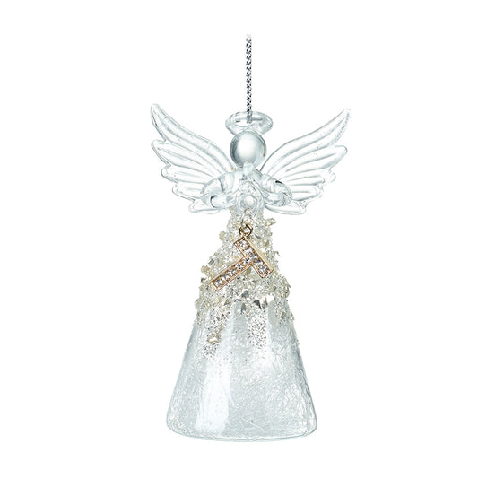 Glass Angel With Letter T