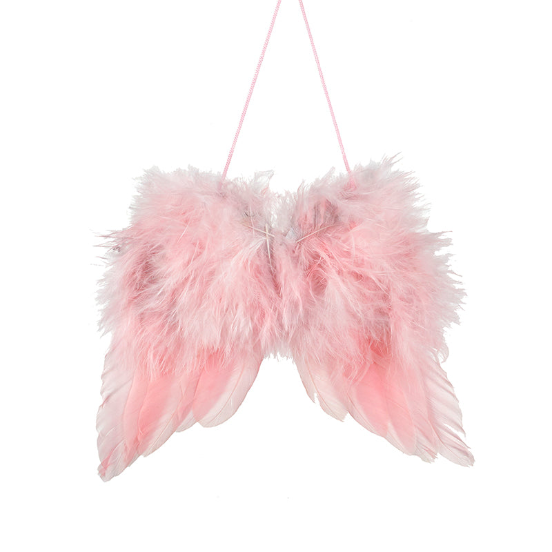 Pink Feather Hanging Wing - Small