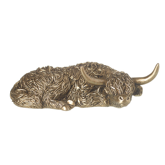 Gold Sleeping Highland Cow