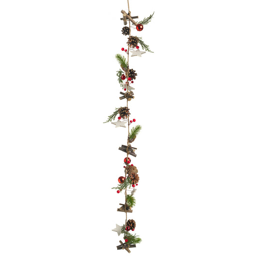 Woodland Fir Berry Star Garland