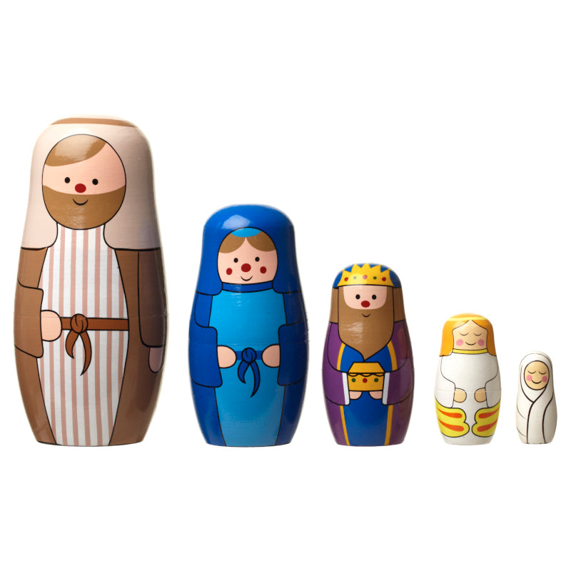 Wooden Nesting Nativity Set
