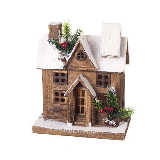 Wooden Light Up Led House