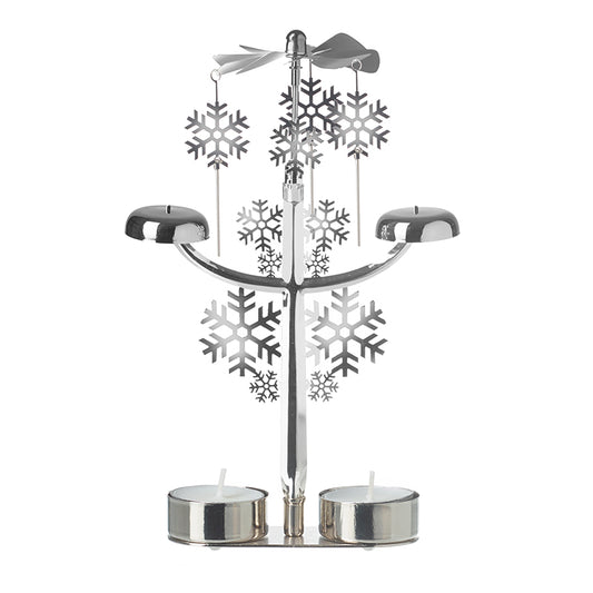 Chiming Rotary Silver Candle Holder