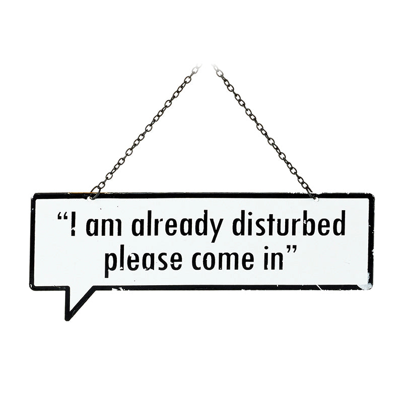 Hanging Metal Speech Bubble Sign