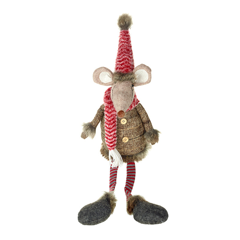Fabric Sitting Mouse Decoration