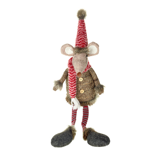 Fabric Sitting Mouse Decoration