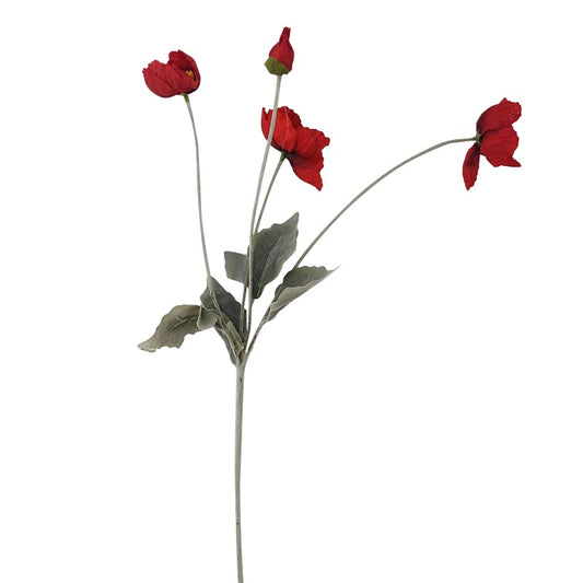 Red Poppy Spray