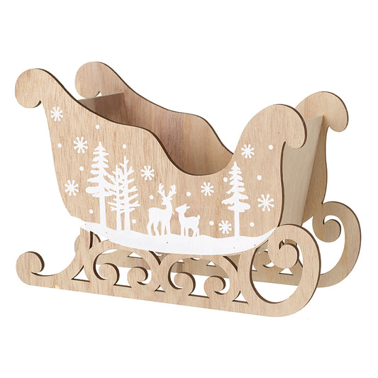 Wooden Decorated Sleigh