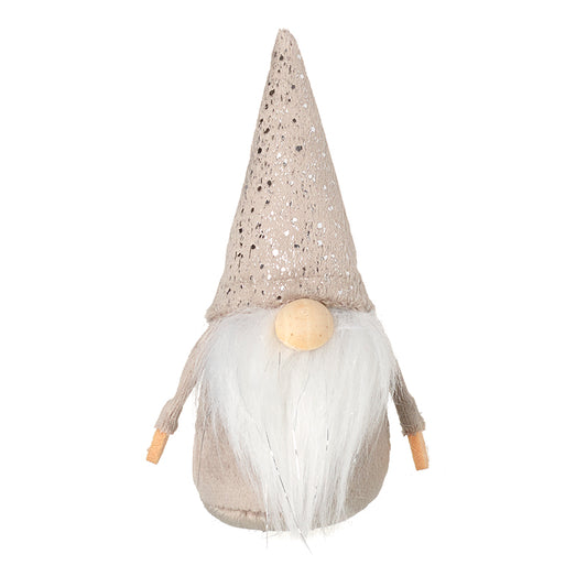 Sml Sitting Gonk In Grey Mottled Hat