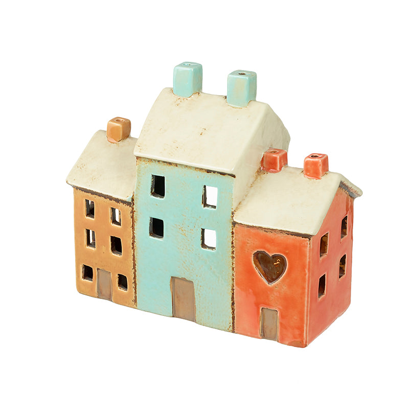 Ceramic Houses Candle Holder
