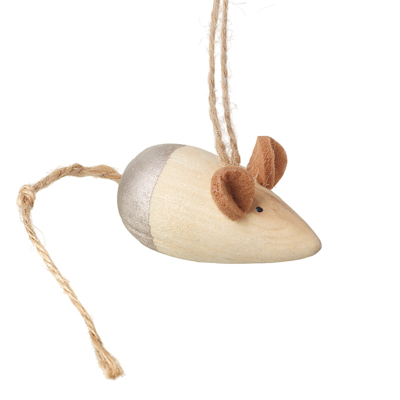 Wooden Golden Mouse Hanging