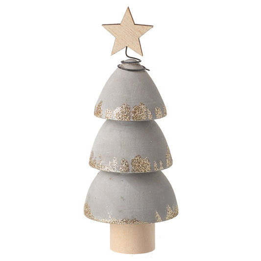 Small Star Topped Glitter Cone Tier Tree